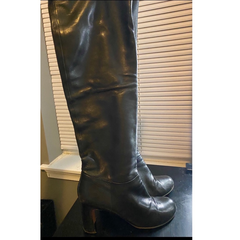 Prada mid leather boots